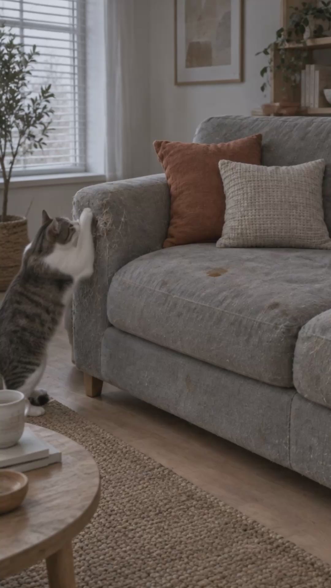 Vidéo : un canapé abîmé rhabillé en 5 minutes avec la housse Rhabille